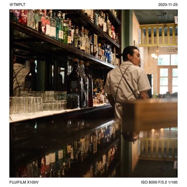 TMPLT photo template output with metadata and location information